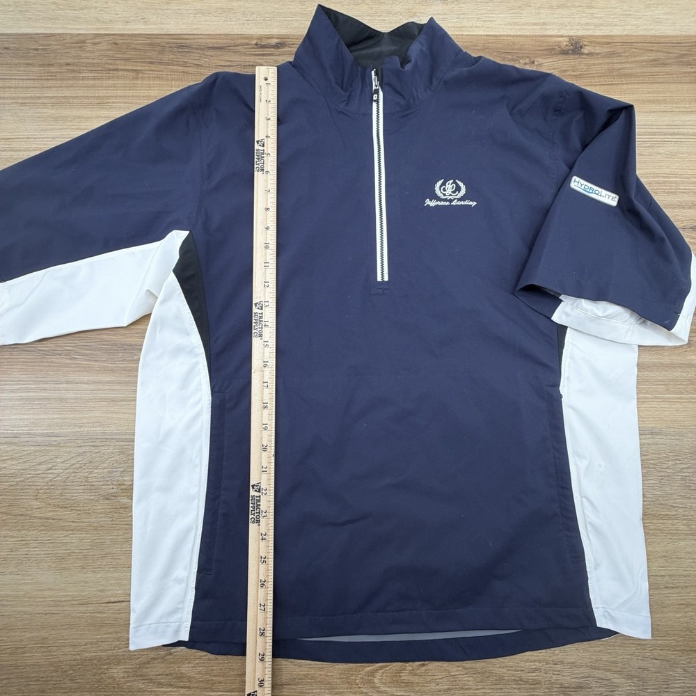 FootJoy DryJoys Hydrolite Golf Pullover Mens Large Navy Half Zip Short Sleeve - Picture 7 of 8